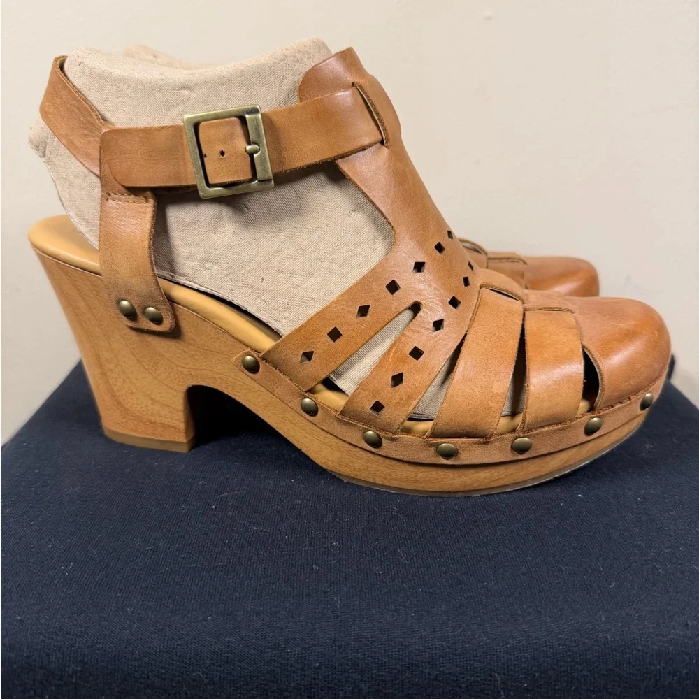 Dopamine Kork-Ease Tan Leather Mules - Picture 2 of 6